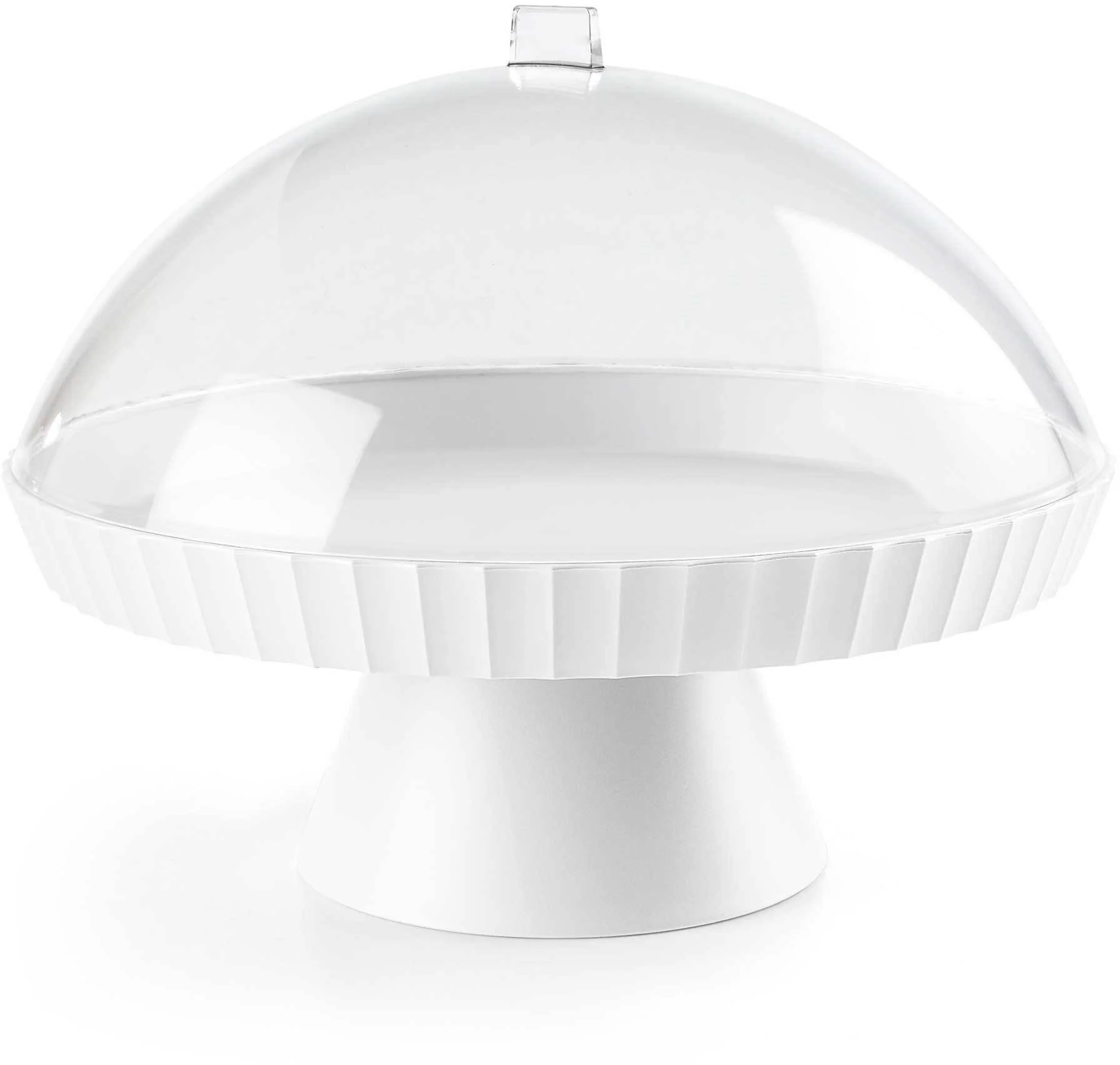 AGORA Patera do ciasta z pokrywą i łopatką krystaliczny biały / BLIM PLUS