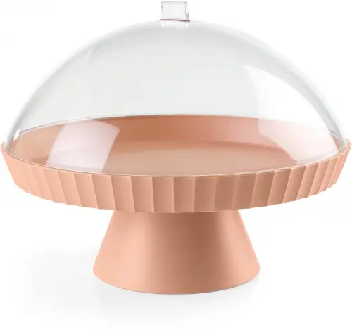 AGORA Patera do ciasta z pokrywą i łopatką morela / BLIM PLUS