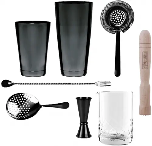 Zestaw barmański czarny Tess / BAR PROFESSIONAL