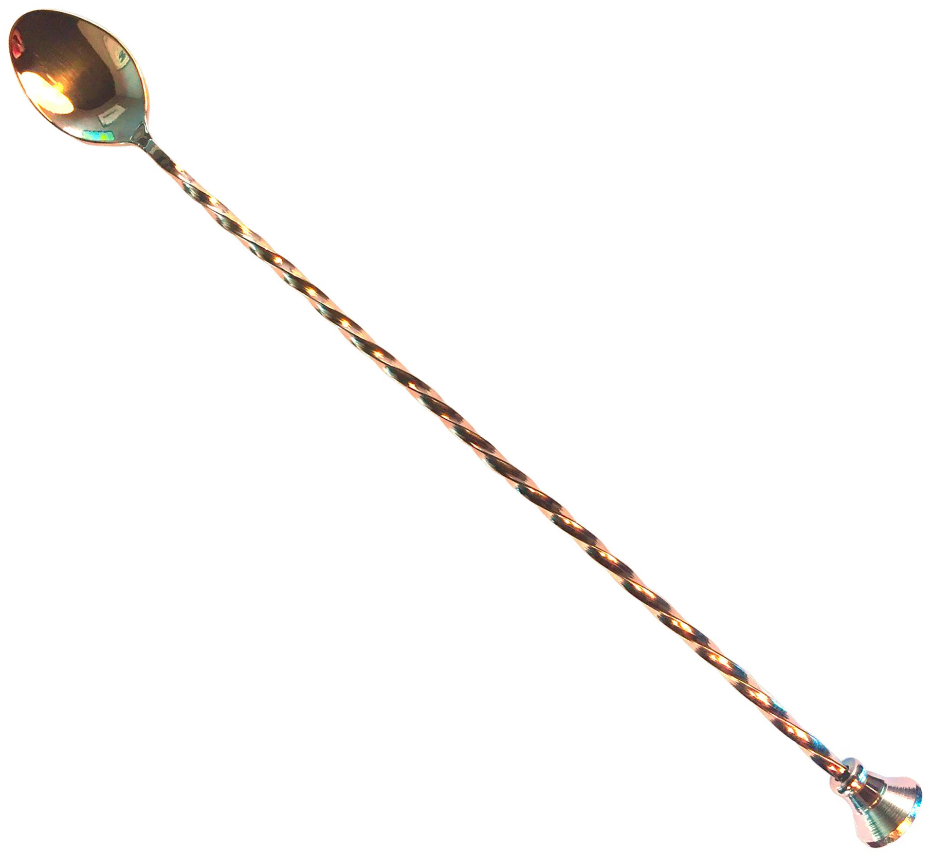 Łyżka barmańska z muddlerem 30 cm miedziana  / BAR PROFESSIONAL