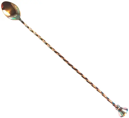 Łyżka barmańska z muddlerem 30 cm miedziana / BAR PROFESSIONAL