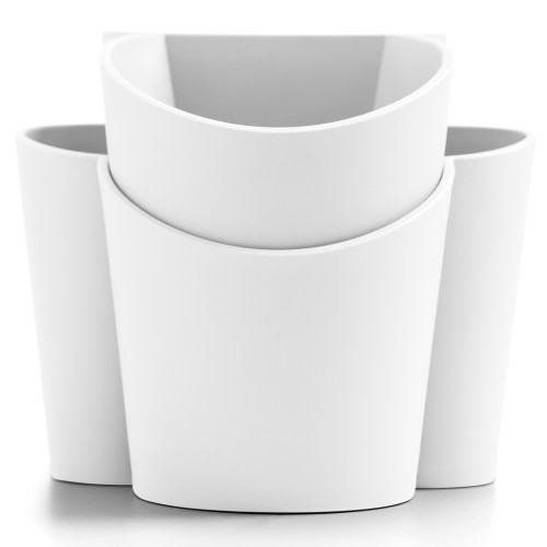 GOCCIOLO Pojemnik na sztućce krystaliczny biały / BLIM PLUS