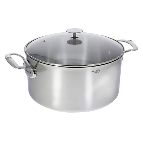 MILADY Garnek ze szklaną pokrywą 24 cm / DE BUYER