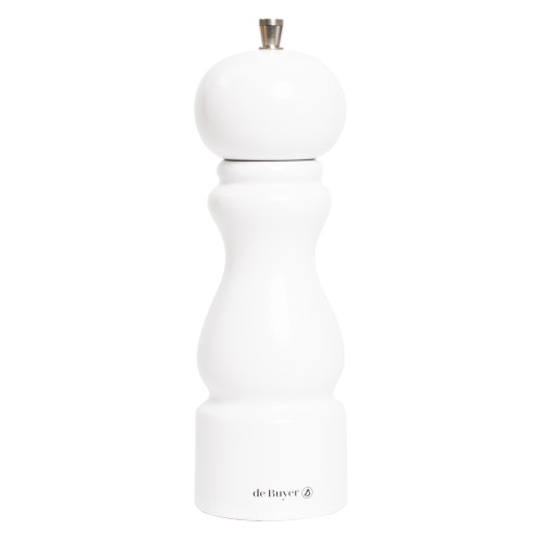 RUMBA Młynek do soli 20 cm biały lakierowany / DE BUYER