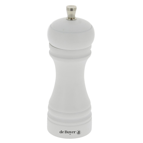 JAVA Młynek do soli 14 cm biały matowy / DE BUYER