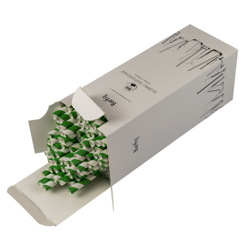 Rurki zielone paski 8x250 (op. 100 szt)