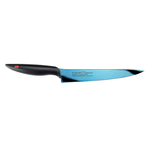 TITANIUM Nóż japoński wąski 20 cm niebieski / KASUMI