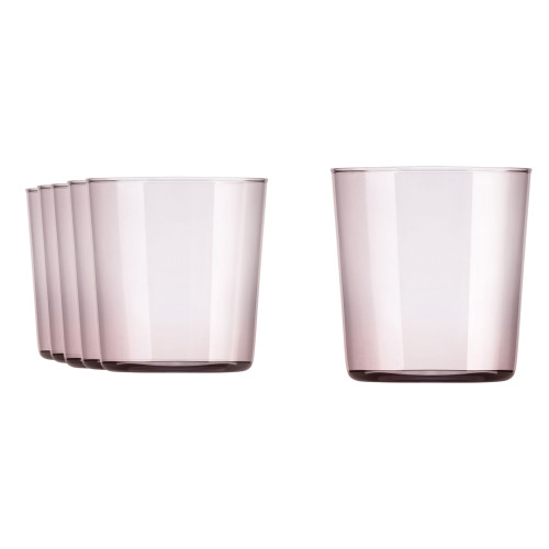 CIDRA COLOR Szklanka 390 ml, różowa (kpl. 6 szt) / ONIS
