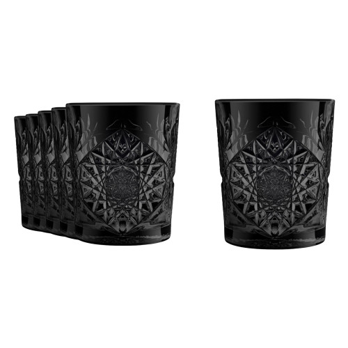 HOBSTAR Szklanka DOF 355 ml BLACK (kpl. 6szt.) / ONIS