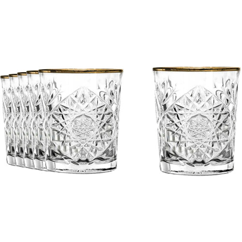 HOBSTAR GOLD RIM szklanka 355 ml (kpl. 6 szt.)