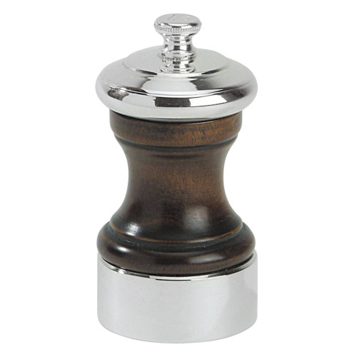 BISTRO PALACE Młynek do pieprzu 10 cm drewno + posrebrzany mosiądz / PEUGEOT