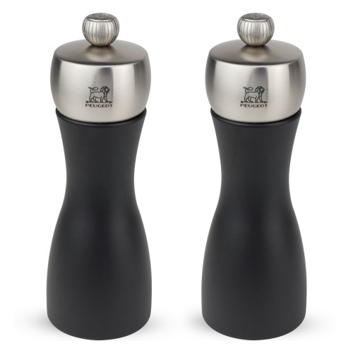 FIDJI Zestaw młynków do soli i pieprzu 15 cm czarny / PEUGEOT