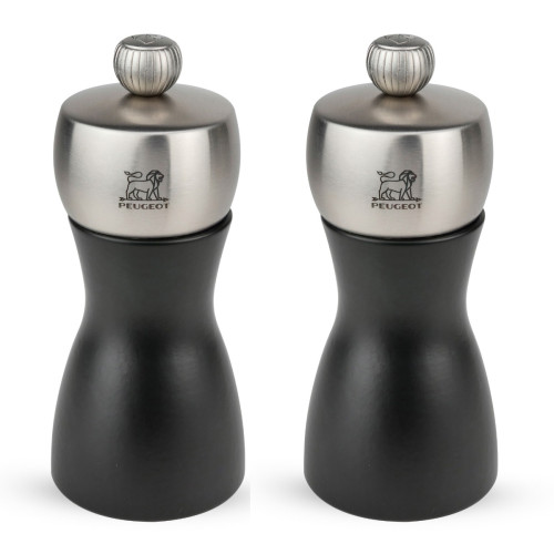 FIDJI Zestaw młynków do soli i pieprzu 12 cm czarny / PEUGEOT