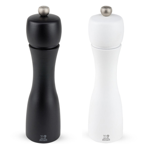 TAHITI Zestaw młynków do soli i pieprzu 20 cm biały/czarny / PEUGEOT