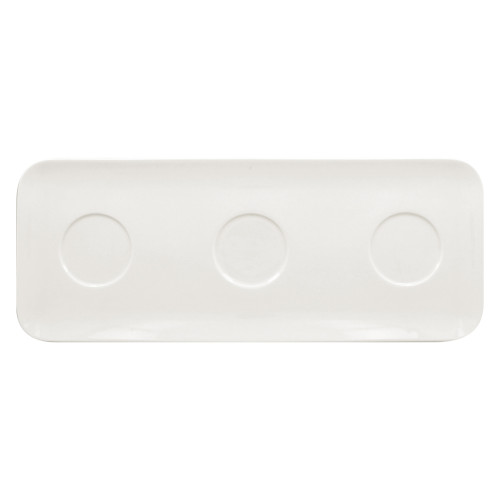 AUREA Spodek z trzema wycieciami 46 x 18 cm / RAK PORCELAIN