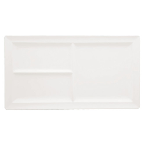 CLASSIC GOURMET Talerz płaski trójdzielny 39 x 21 cm / RAK PORCELAIN