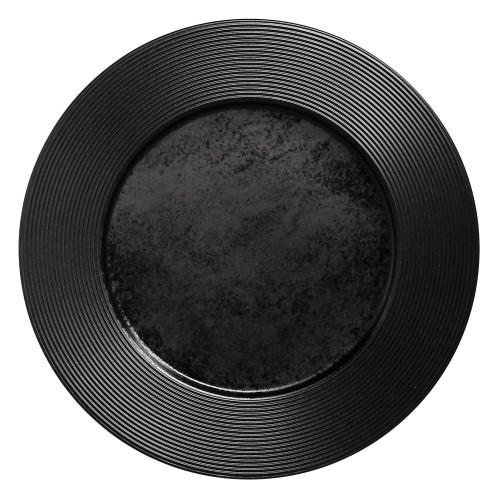KARBON Talerz płaski EDGE 22 cm czarny / RAK PORCELAIN