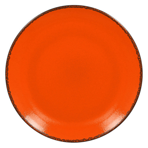 FIRE Talerz płaski, okrągły 24 cm pomarańczowy / RAK PORCELAIN