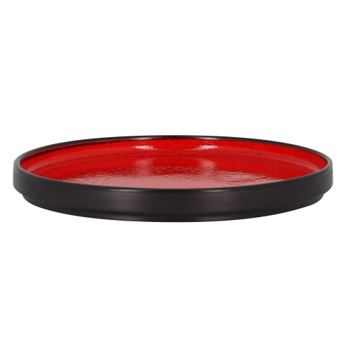 FIRE Talerz płaski, okrągły 23 cm czerwony / RAK PORCELAIN