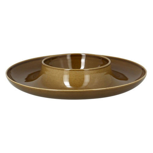 SUGGESTIONS Talerz okrągły 29,5 cm, brązowy Ashore / RAK PORCELAIN