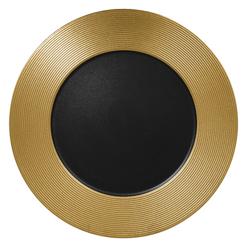 METALFUSION Talerz płaski tłoczony 33 cm złoty / RAK PORCELAIN