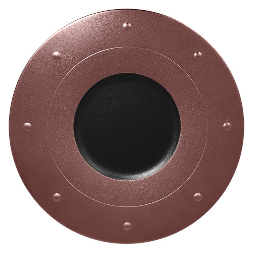 METALFUSION Talerz płaski zdobiony brązowy 31 cm / RAK PORCELAIN