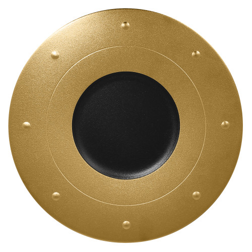 METALFUSION Talerz płaski zdobiony złoty 31 cm / RAK PORCELAIN