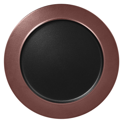 METALFUSION Talerz płaski z rantem brązowy 32 cm / RAK PORCELAIN