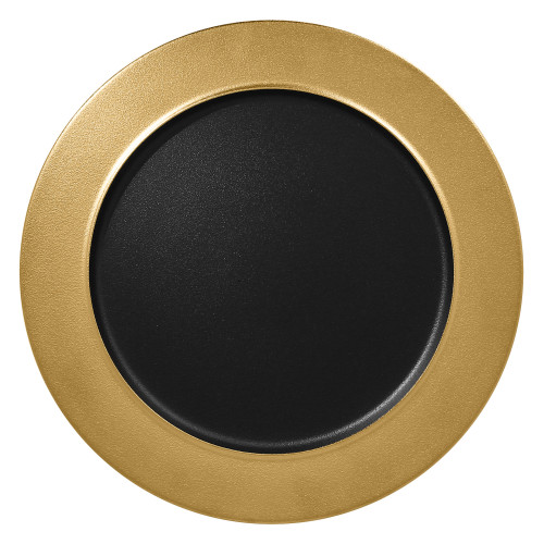 METALFUSION Talerz płaski z rantem złoty 32 cm / RAK PORCELAIN