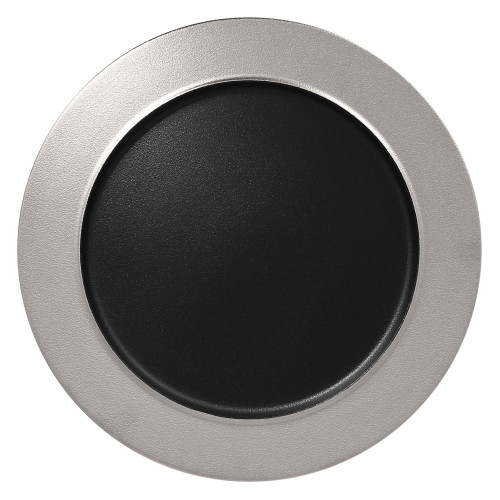 METALFUSION Talerz płaski z rantem srebrny 32 cm / RAK PORCELAIN