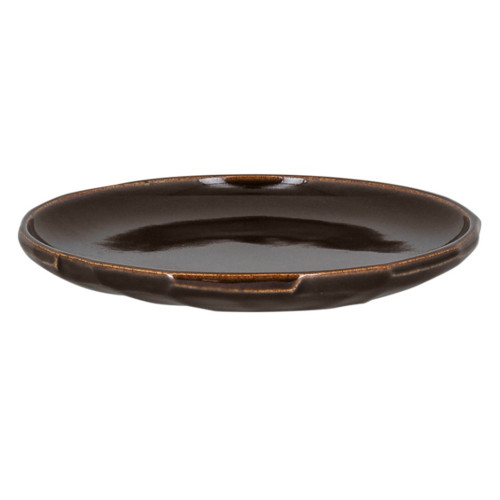 SKETCHES Talerz płaski rzeźbiony 20 cm brązowy / RAK PORCELAIN