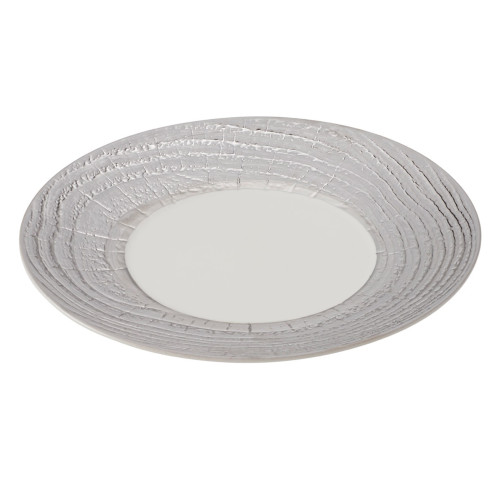 ARBORESCENCE Talerz płaski 31 cm srebrny / REVOL