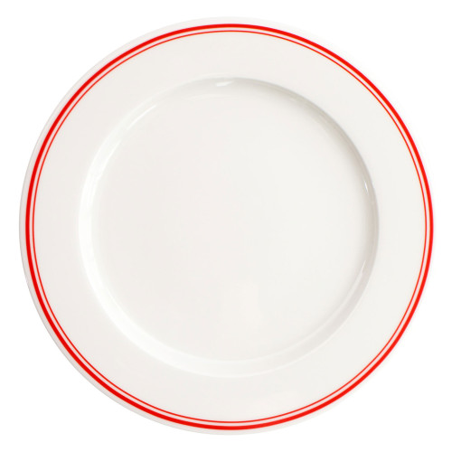 VERLO Talerz płaski FORTE RIVO czerwone paski 29 cm