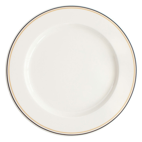 VERLO Talerz płaski FORTE LINO czarno-beżowe paski 21 cm