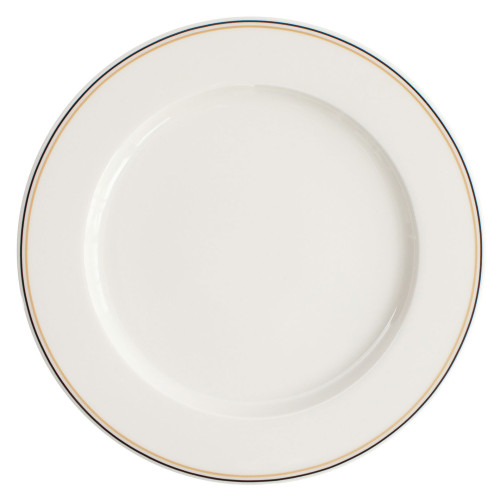 VERLO Talerz płaski FORTE LINO czarno-beżowe paski 27 cm