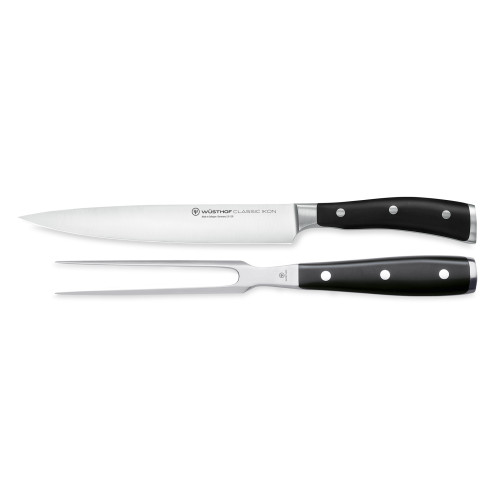 CLASSIC IKON Zestaw Nóż do mięsa 20 cm i widelec do mięsa 16 cm / WÜSTHOF