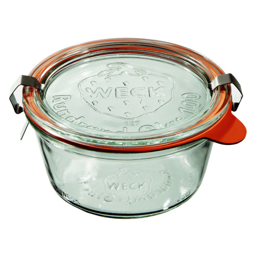 Słoik MOLD z pokrywką, uszczelką i 2 zapinkami 290 ml op. 6 szt. / WECK