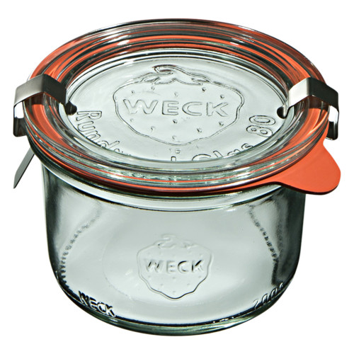 Mini słoik STURZ z pokrywką, uszczelką i 2 zapinkami 200 ml op. 12 szt. / WECK