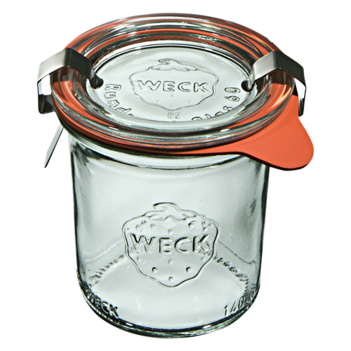 Mini słoik MINI-STURZ z pokrywką, uszczelką i 2 zapinkami 140 ml op. 12 szt. / WECK