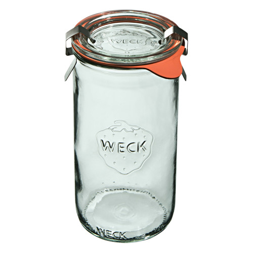Słoik cylindryczny ZYLINDER z pokrywką, uszczelką i 2 zapinkami 340 ml op. 6 szt. / WECK