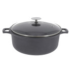 CHOC EXTREME Garnek niski ze szklaną pokrywą 24 cm / DE BUYER