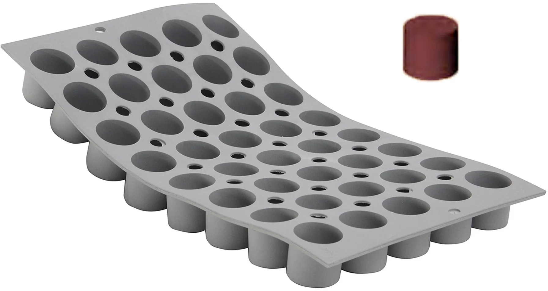 ELASTOMOULE Silikonowa mata do ciastek cylindrów / DE BUYER