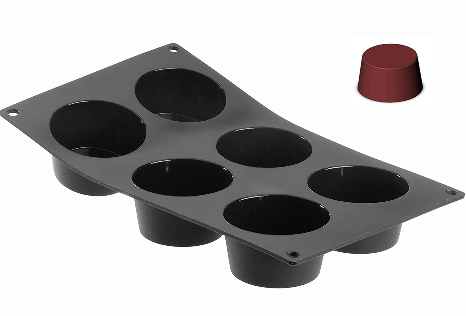 MOUL'FLEX Mata silikonowa do ciastek muffinów / DE BUYER