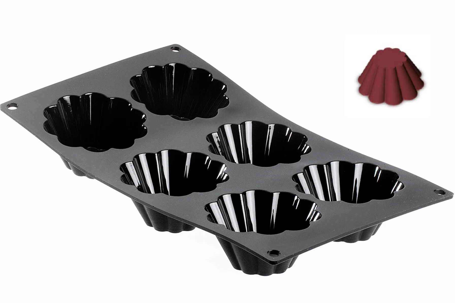 MOUL'FLEX Mata silikonowa do ciastek babeczek / DE BUYER