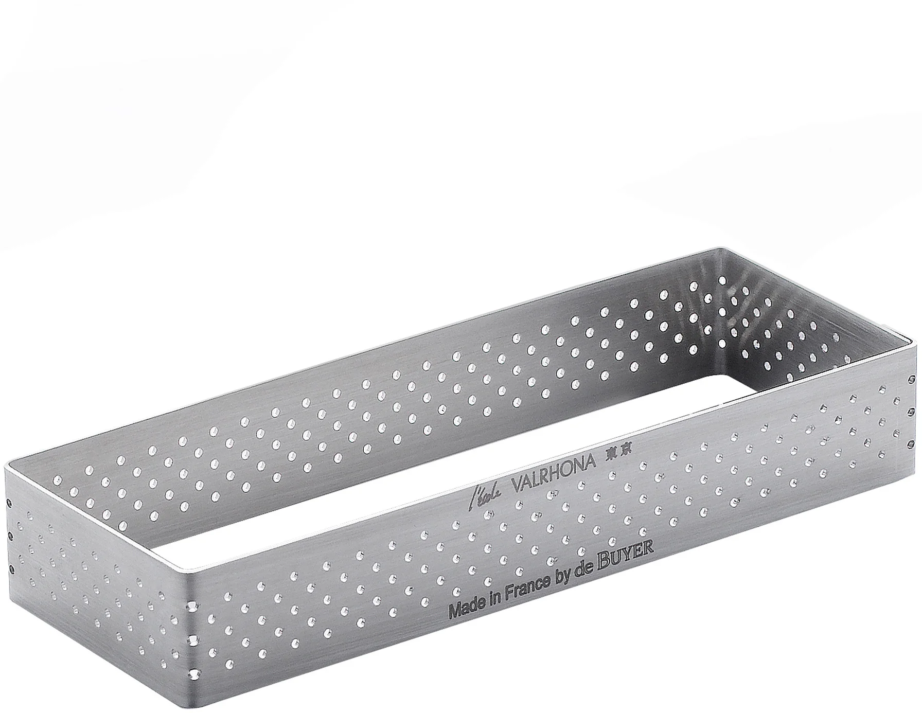 Rant prostokątny perforowany 12 x 4 cm / DE BUYER