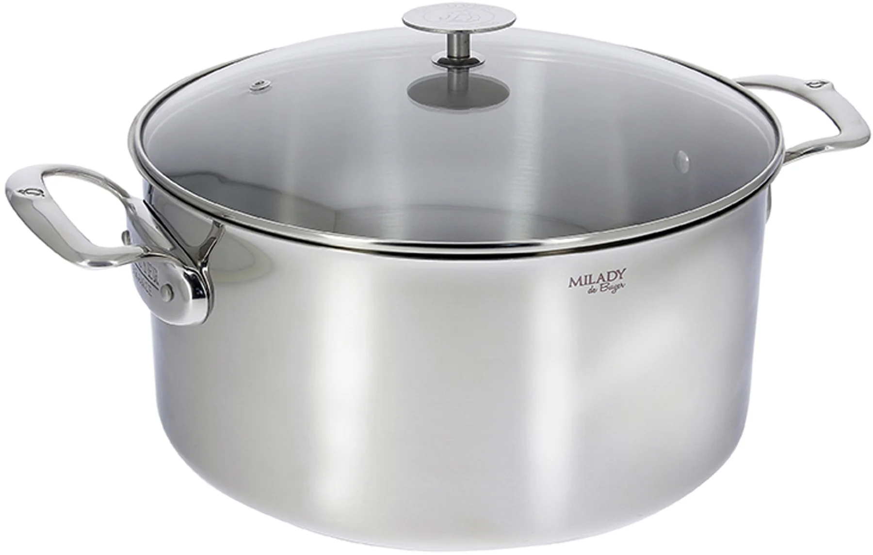 MILADY Garnek ze szklaną pokrywą 24 cm / DE BUYER