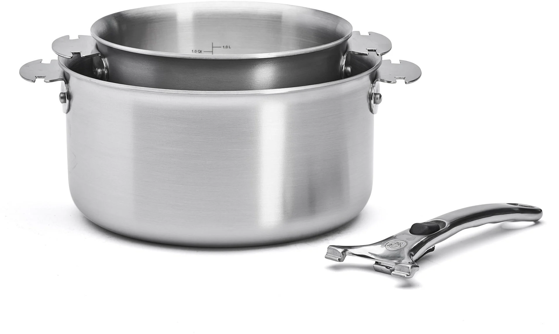 ALCHIMY LOQY Zestaw 2 garnków z rączką stalową / DE BUYER