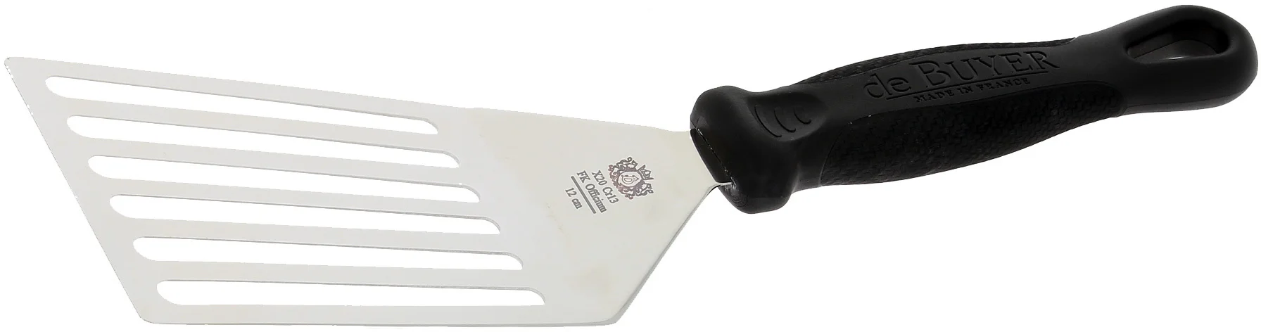 FKOOFFICIUM Łopatka wygięta perforowana 12 cm / DE BUYER