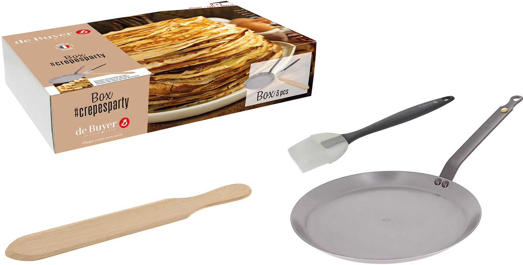 MINERAL B Zestaw do naleśników / DE BUYER