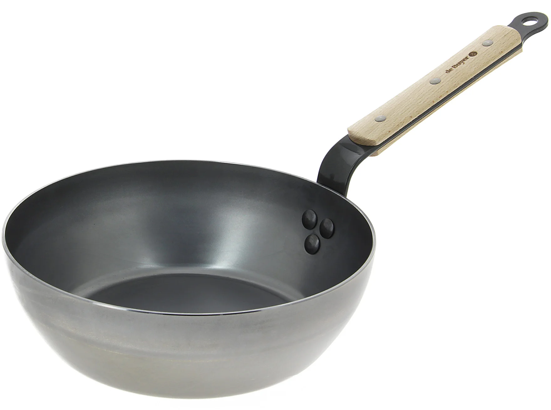 MINERAL B BOIS Patelnia głęboka 24 cm / DE BUYER